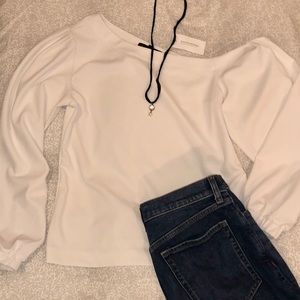 One shoulder Banana Republic long sleeve top
